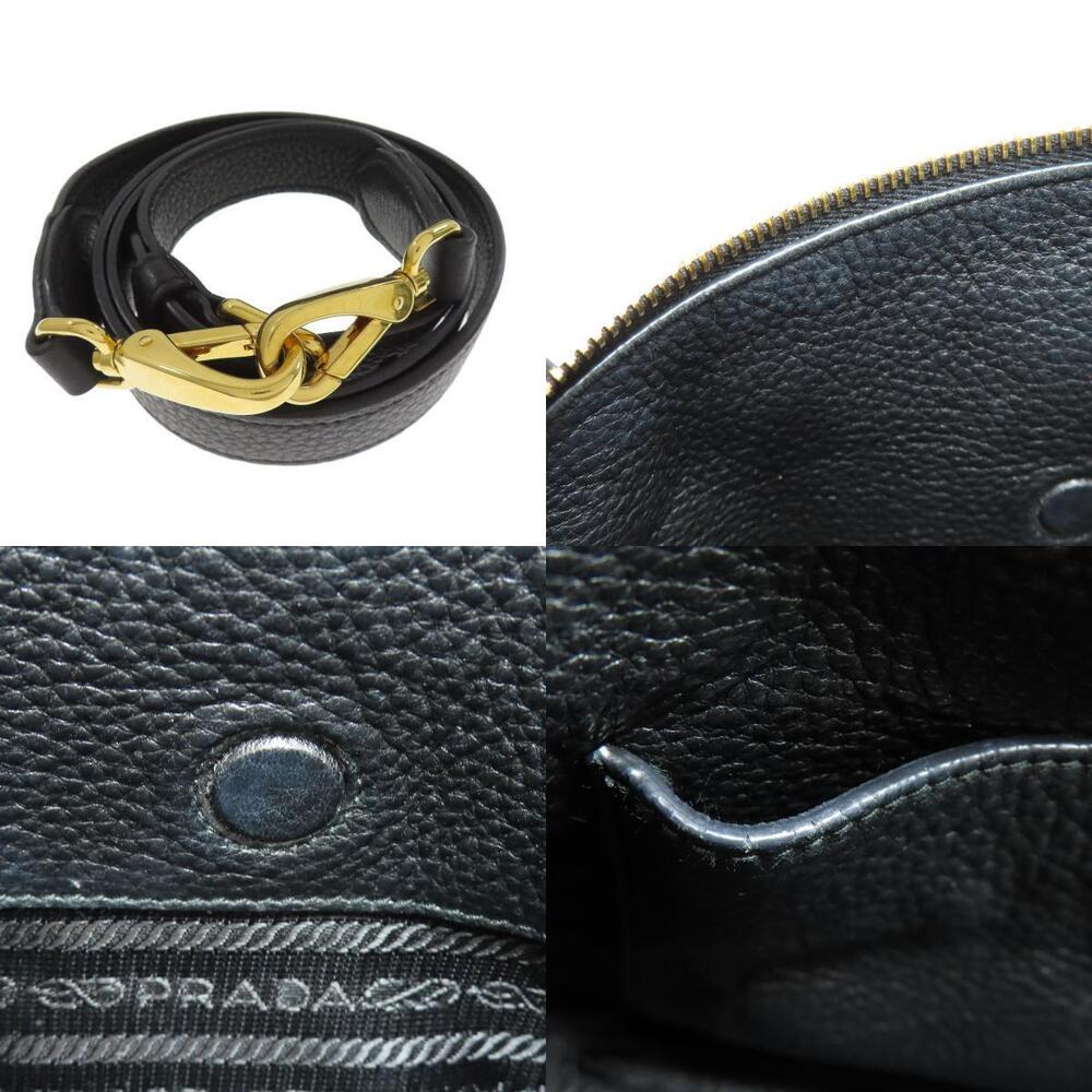 Prada 2way handbag black pebbled Vitello Daino leather - Picture 6 of 11